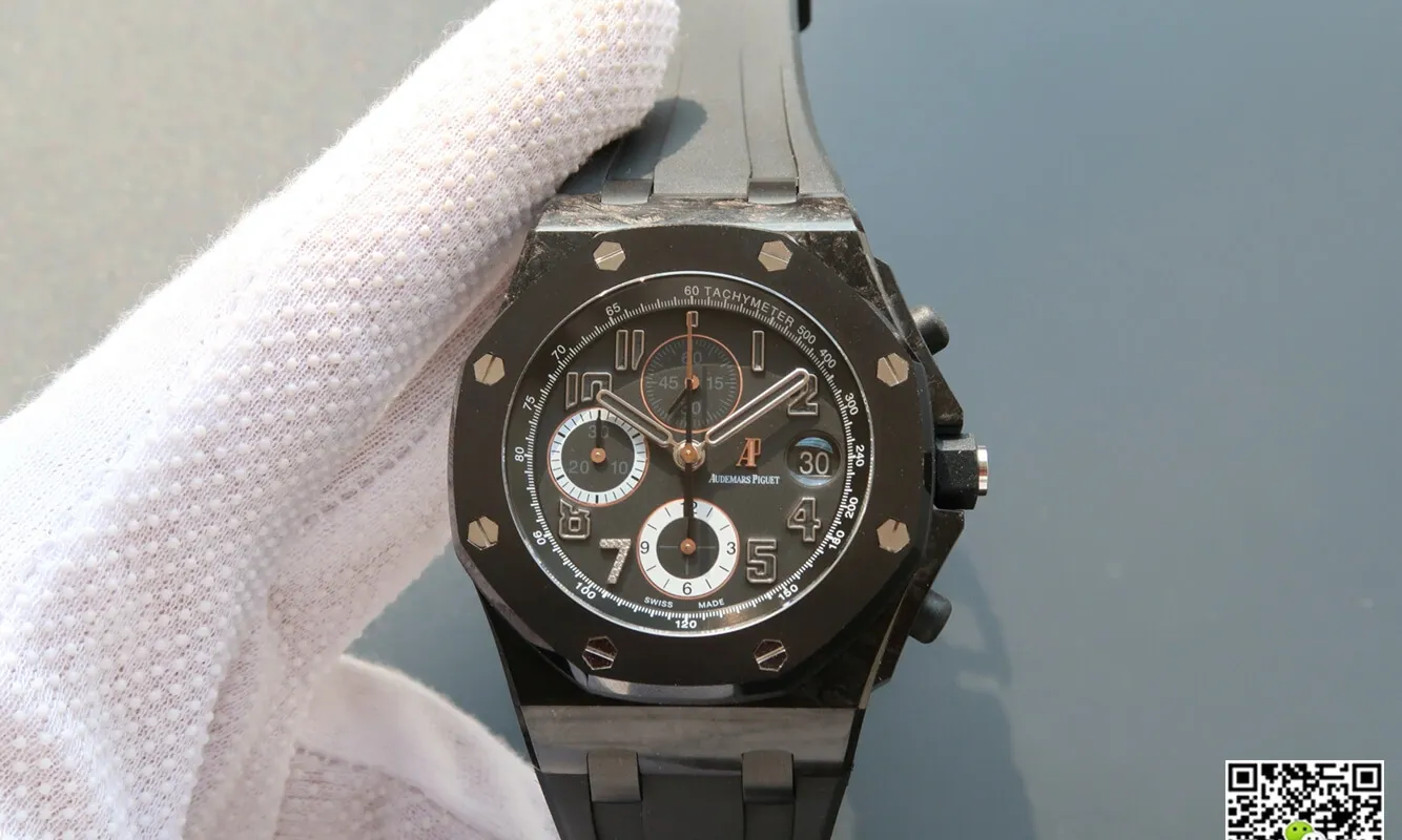 Audemars Piguet Royal Oak Offshore 26205AU.OO.D002CR.01 JF Factory 1:1 Best Edition Replica Watch Black Strap